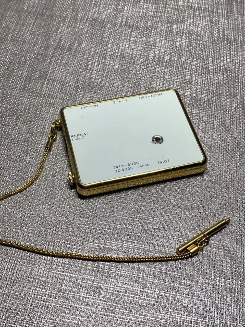 Vintage Seiko Quartz 7412-803C Digital Pocket Watch Alarm Light WORKING 1979 Jap - Picture 9 of 11